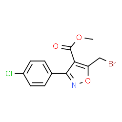 4-Isoxazolecarboxylicacid,5-(bromomethyl)-3-(4-chlorophenyl)-,methylester(9CI) picture