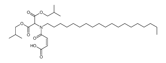 1,4-diisobutyl hydrogen (Z)-N-(3-carboxylatoacryloyl)-N-octadecyl-L-aspartate结构式