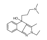 2,4-Dihydro-4-(3-dimethylaminopropyl)-2-ethyl-3-methylindeno[1,2-c]pyrazol-4-ol structure