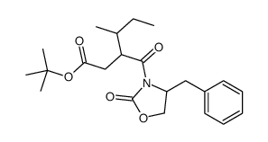 3-(4-Benzyl-2-oxo-oxazolidine-3-carbonyl)-4-methyl-hexanoic acid tert-butyl ester结构式