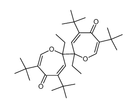 5,5'-bi(5-ethyl-2,7-di-tert-butyl-4-oxa-2,6-cycloheptadienone)结构式