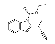2-(1-cyanoethyl)-N-ethoxycarbonylindole结构式