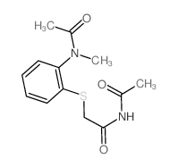 N-acetyl-2-[2-(acetyl-methyl-amino)phenyl]sulfanyl-acetamide结构式