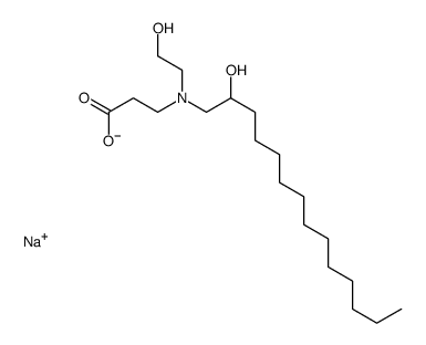 sodium N-(2-hydroxyethyl)-N-(2-hydroxytetradecyl)-beta-alaninate结构式