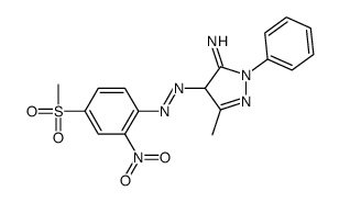 2,4-dihydro-5-methyl-4-[[4-(methylsulphonyl)-2-nitrophenyl]azo]-2-phenyl-3H-pyrazol-3-imine structure