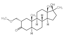 (2S,5S,8S,9S,10S,13S,14S,17S)-17-hydroxy-2-(methoxymethyl)-10,13,17-trimethyl-2,4,5,6,7,8,9,11,12,14,15,16-dodecahydro-1H-cyclopenta[a]phenanthren-3-one结构式