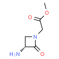 1-Azetidineacetic acid, 3-amino-2-oxo-, methyl ester, (R)- (9CI) Structure