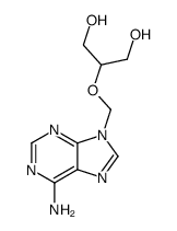 2-[(6-aminopurin-9-yl)methoxy]propane-1,3-diol Structure