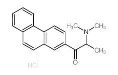2-dimethylamino-1-phenanthren-2-yl-propan-1-one structure