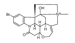 (4aR,4a1R,5aR,8aS,8a1S,15aS)-10-bromo-5a-hydroxy-6-methyl-14-oxo-4a,4a1,5,5a,6,7,8,8a1,15,15a-decahydro-2H,14H-4,6-methanoindolo[3,2,1-ij]oxepino[2,3,4-de]pyrrolo[2,3-h]quinolin-6-ium结构式