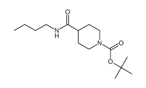 tert-butyl 4-(n-butylcarbamoyl)piperidine-1-carboxylate结构式