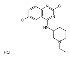 2,6-dichloro-N-(1-ethylpiperidin-3-yl)quinazolin-4-amine hydrochloride结构式