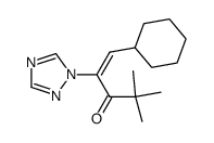 (E)-1-cyclohexyl-4,4-dimethyl-2-(1,2,4-triazol-1-yl)-pent-1-en-3-one结构式