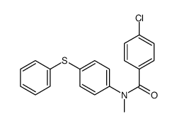 4-Chloro-N-methyl-N-(4-(phenylthio)phenyl)benzamide结构式