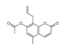 5-methyl-7-acetoxy-8-allylcoumarin Structure