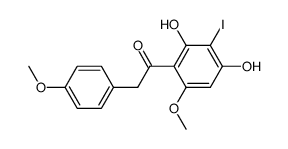 2,4-dihydroxy-3-iodo-6,4'-dimethoxydeoxybenzoin Structure