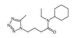 N-cyclohexyl-N-ethyl-4-(5-methyltetrazol-1-yl)butanamide Structure