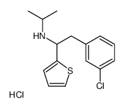 N-[2-(3-chlorophenyl)-1-thiophen-2-ylethyl]propan-2-amine,hydrochloride结构式