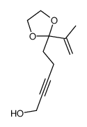 5-(2-prop-1-en-2-yl-1,3-dioxolan-2-yl)pent-2-yn-1-ol Structure