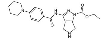 ethyl 3-[(4-piperidin-1-ylbenzoyl)amino]-4,6-dihydropyrrolo[3,4-c]pyrazole-1(4H)-carboxylate Structure