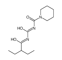N-(2-ethylbutanoylcarbamoyl)piperidine-1-carboxamide结构式