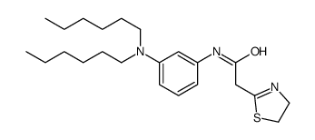 N-[3-(dihexylamino)phenyl]-2-(4,5-dihydro-1,3-thiazol-2-yl)acetamide结构式