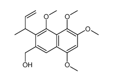 (3-but-3-en-2-yl-4,5,6,8-tetramethoxynaphthalen-2-yl)methanol Structure