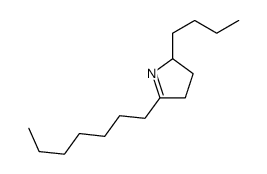 2-butyl-5-heptyl-3,4-dihydro-2H-pyrrole结构式