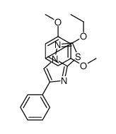 7-(4-ethoxy-3,5-dimethoxy-phenyl)-3-phenyl-6-thia-1,4,8-triazabicyclo[ 3.3.0]octa-2,4,7-triene结构式