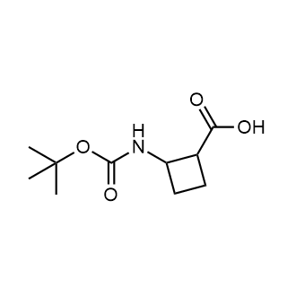 2-(叔丁氧基羰基氨基)环丁烷甲酸结构式