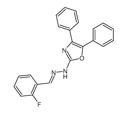N-(4,5-Diphenyl-oxazol-2-yl)-N'-[1-(2-fluoro-phenyl)-meth-(E)-ylidene]-hydrazine结构式