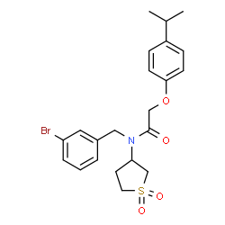 N-(3-bromobenzyl)-N-(1,1-dioxidotetrahydro-3-thienyl)-2-(4-isopropylphenoxy)acetamide结构式