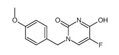 5-fluoro-1-[(4-methoxyphenyl)methyl]pyrimidine-2,4-dione结构式