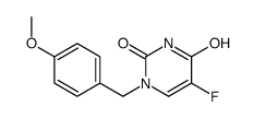 5-fluoro-1-[(4-methoxyphenyl)methyl]pyrimidine-2,4-dione Structure