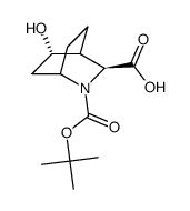 Rel-(1S,3S,4S,5R)-2-(tert-butoxycarbonyl)-5-hydroxy-2-azabicyclo[2.2.2]octane-3-carboxylic acid Structure