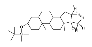 (3S,5S,8R,9S,10S,13S,14S,17S)-3-[tert-butyl(dimethyl)silyl]oxy-16,16-dideuterio-10,13-dimethyl-17-(trideuteriomethyl)-2,3,4,5,6,7,8,9,11,12,14,15-dodecahydro-1H-cyclopenta[a]phenanthren-17-ol结构式