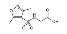 [[(3,5-DIMETHYLISOXAZOL-4-YL)SULFONYL]AMINO]ACETIC ACID结构式