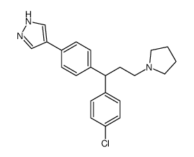 4-[4-[1-(4-chlorophenyl)-3-pyrrolidin-1-ylpropyl]phenyl]-1H-pyrazole Structure