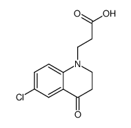 3-(6-chloro-4-oxo-3,4-dihydro-2H-[1]quinolyl)-propionic acid结构式