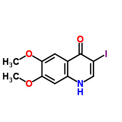 3-Iodo-6,7-dimethoxy-4(1H)-quinolinone结构式