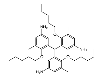 3-[bis(5-amino-3-methyl-2-pentoxyphenyl)methyl]-5-methyl-4-pentoxyaniline Structure