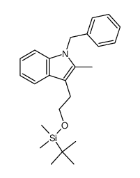 N-benzyl-3-(2-{tert-butyldimethylsilyloxy}ethyl)-2-methyl-1H-indole Structure