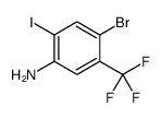 4-溴-2-碘-5-(三氟甲基)苯胺结构式