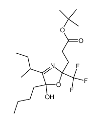 tert-butyl 3-(4-(sec-butyl)-5-butyl-5-hydroxy-2-(trifluoromethyl)-2,5-dihydrooxazol-2-yl)propanoate Structure