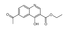 6-Acetyl-4-hydroxy-quinoline-3-carboxylic acid ethyl ester结构式