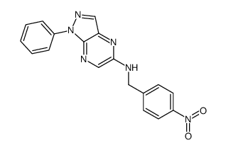 N-[(4-nitrophenyl)methyl]-1-phenylpyrazolo[3,4-b]pyrazin-5-amine Structure