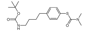 N-tert-butoxycarbonyl-4-[4-(dimethylcarbamoylthio)phenyl]butylamine结构式