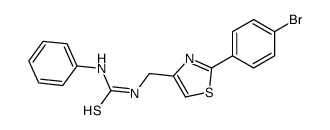 1-[[2-(4-bromophenyl)-1,3-thiazol-4-yl]methyl]-3-phenylthiourea结构式