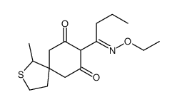 8-(N-ethoxy-C-propylcarbonimidoyl)-1-methyl-2-thiaspiro[4.5]decane-7,9-dione结构式