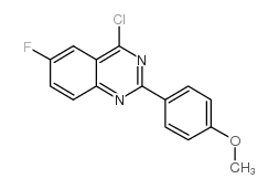 4-氯-6-氟-2-(4-甲氧基苯基)-喹唑啉结构式